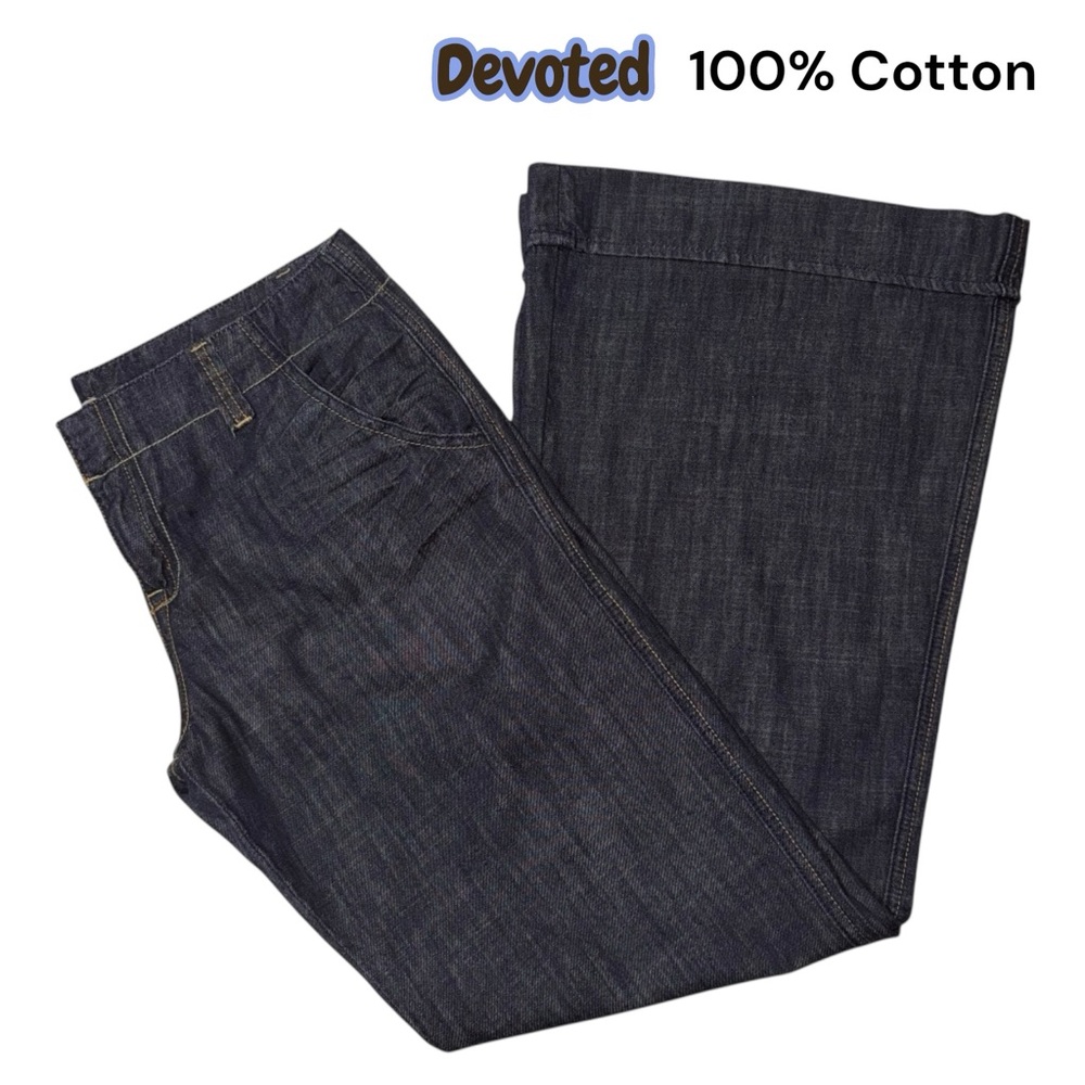 Devoted Denim (EUC) 100% Cotton Low Rise Wide Leg Jeans, Size 31